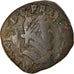 Moneta, Francja, Henri IV, Double Tournois, 1593, Saint-Palais, VF(20-25)