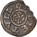Moneda, Francia, Charles le Chauve, Denier, 840-864, Melle, BC+, Plata