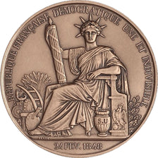 FRANCE, History, The Fifth Republic, Medal, MS(65-70), Barre, Bronze, 295.00
