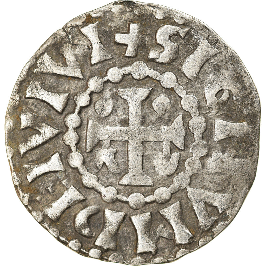 Coin, France, Herbert I, Denarius, Le Mans, Immobilized type, EF(40-45), Silver