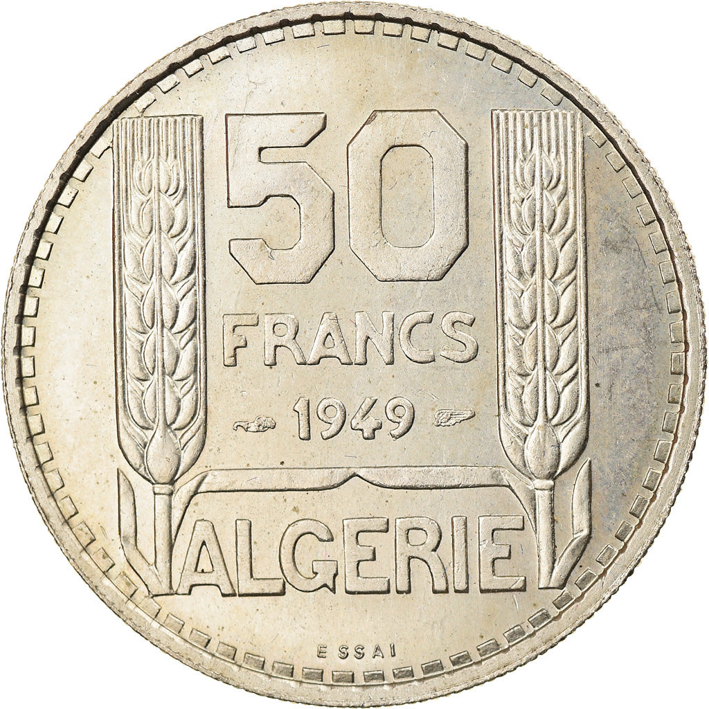 Coin, Algeria, 50 Francs, 1949, Paris, ESSAI, MS(63), Copper-nickel, KM:E2