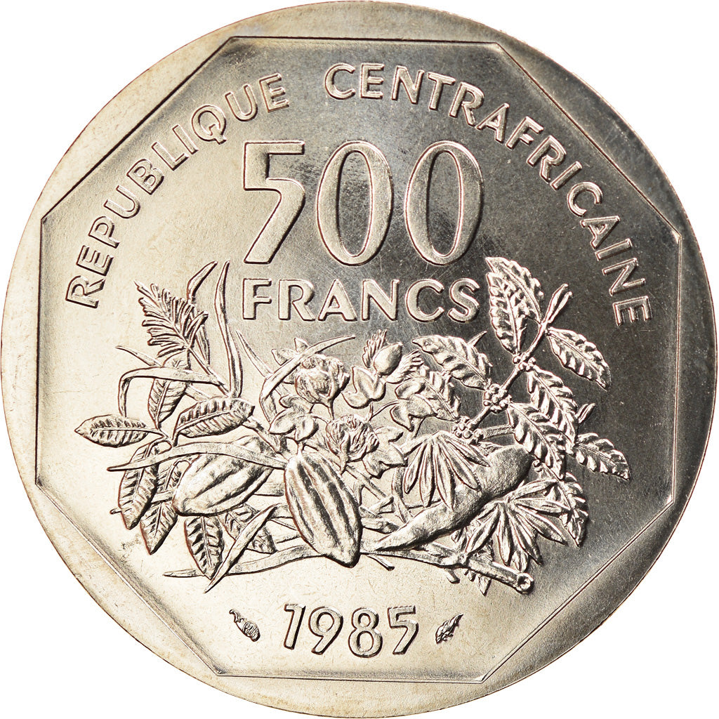 Coin, Central African Republic, 500 Francs, 1985, Paris, ESSAI, MS(65-70)