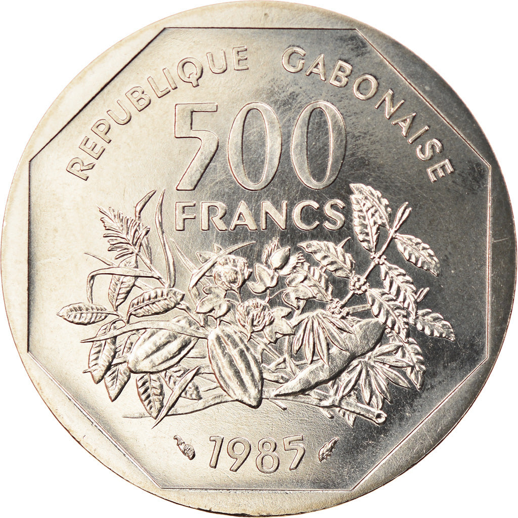 Coin, Gabon, 500 Francs, 1985, Paris, ESSAI, MS(65-70), Nickel, KM:E7