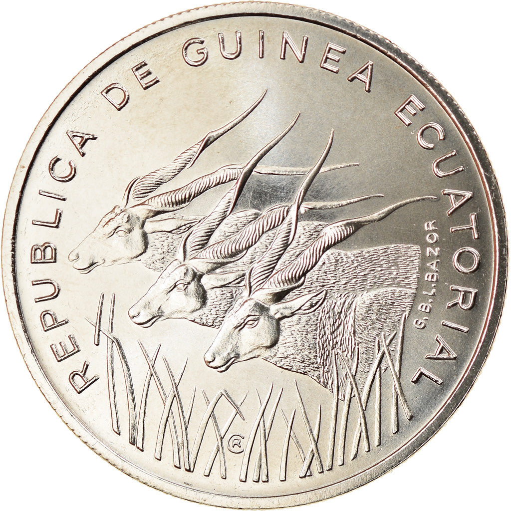 Coin, Equatorial Guinea, 100 Francos, 1985, ESSAI, MS(65-70), Nickel, KM:E31