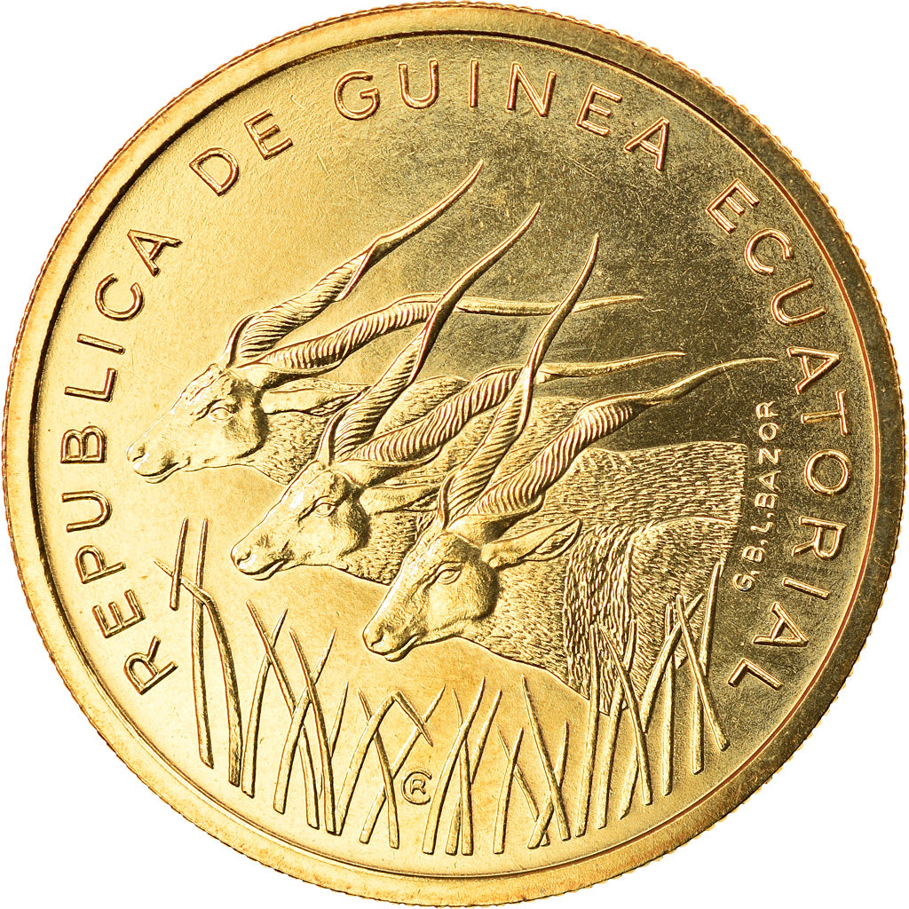 Coin, Equatorial Guinea, 25 Francos, 1985, Paris, ESSAI, MS(65-70)