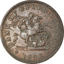 Coin, Canada, UPPER CANADA, Penny, 1850, Heaton, AU(50-53), Copper, KM:Tn3