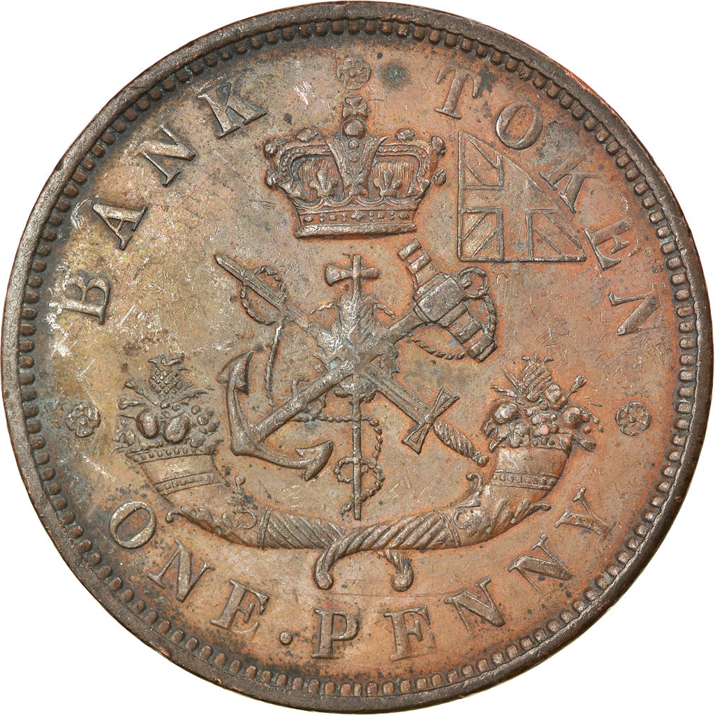 Coin, Canada, UPPER CANADA, Penny, 1850, Heaton, AU(50-53), Copper, KM:Tn3