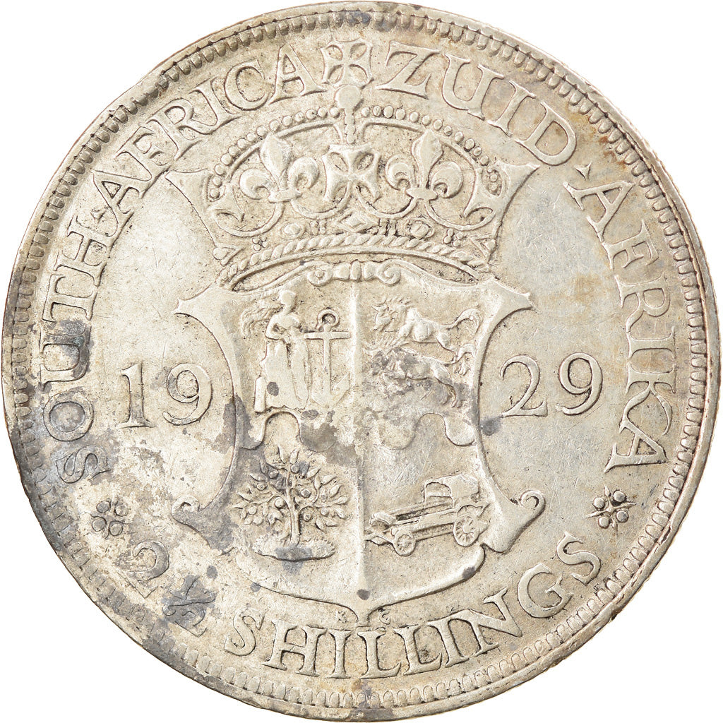 Monnaie, Afrique du Sud, George V, 2-1/2 Shillings, 1929, Pretoria, TTB, Argent