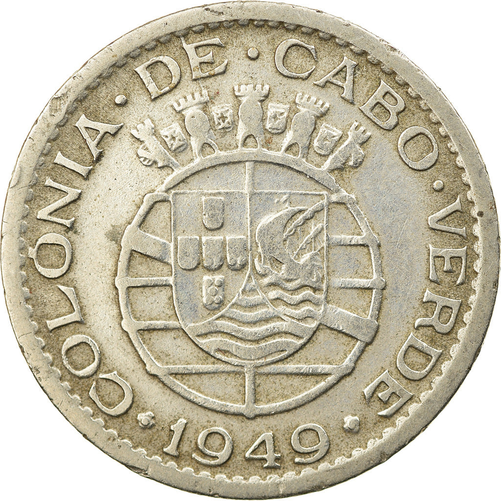 Coin, Cape Verde, 50 Centavos, 1949, EF(40-45), Nickel-Bronze, KM:6