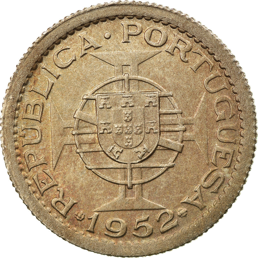 Coin, Guinea-Bissau, 2-1/2 Escudos, 1952, MS(60-62), Copper-nickel, KM:9