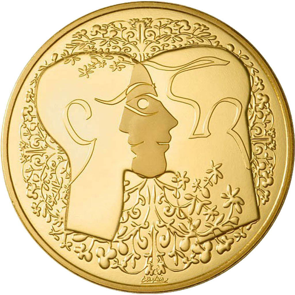 FRANCE, Arts & Culture, The Fifth Republic, Medal, MS(65-70), Gilt Bronze, 50.00