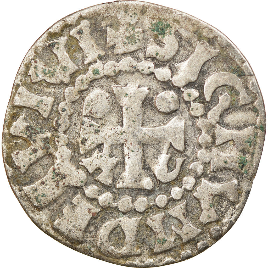 Munten, Frankrijk, Herbert I, Denarius, Le Mans, Immobilized type, FR+, Zilver