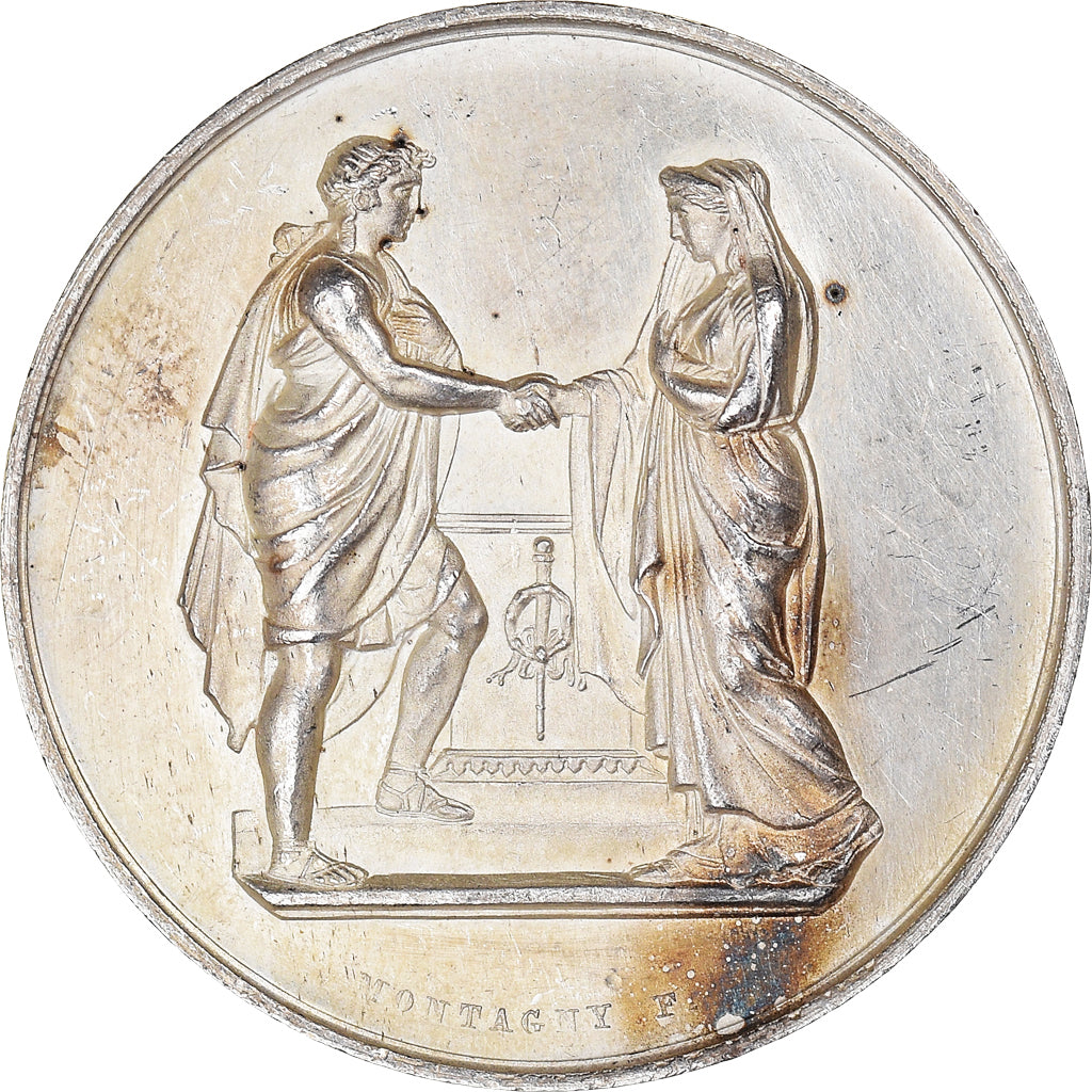 France, Medal, Mariage, Fidélité Bonheur, Religions & beliefs, Montagny