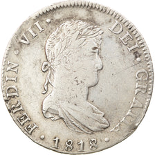 Coin, Mexico, Ferdinand VII, 8 Reales, 1818, Mexico City, EF(40-45), Silver