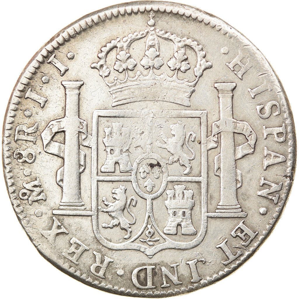 Coin, Mexico, Ferdinand VII, 8 Reales, 1818, Mexico City, EF(40-45), Silver