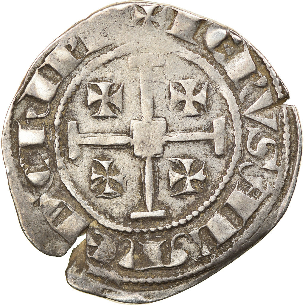 Monnaie, Chypre, Royaume de Chypre, Hugues IV, Gros, TTB, Argent
