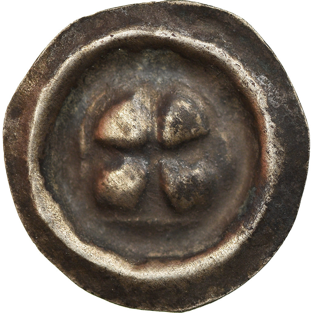 Coin, Germany, Teutonic Knights, Hohlpfennig, 1290-1410, EF(40-45), Silver