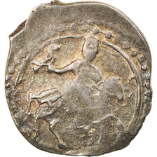 Coin, Russia, Moscow, Vasili Dmitriyevich, Denga, 1389-1425, EF(40-45), Silver