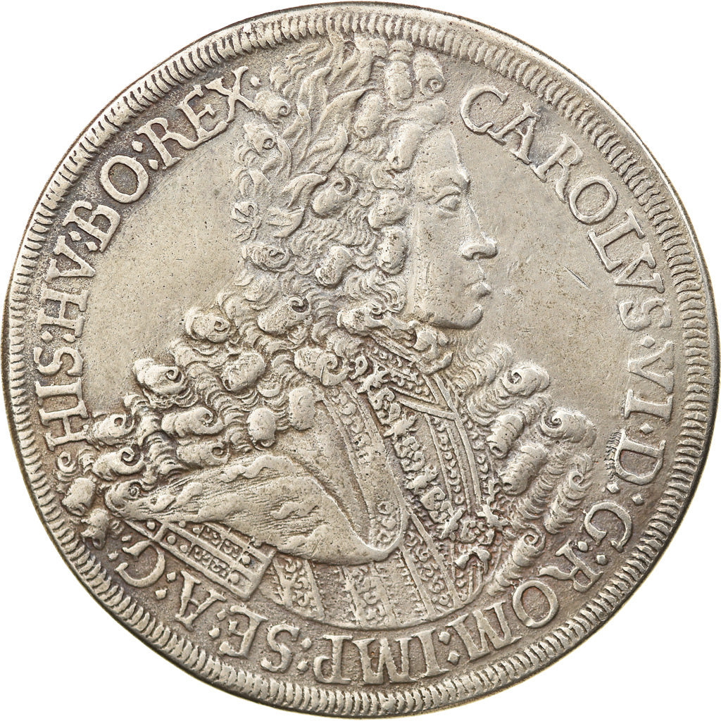Coin, Austria, Karl (Charles) VI, Thaler, 1713, Hall, EF(40-45), Silver, KM:1552