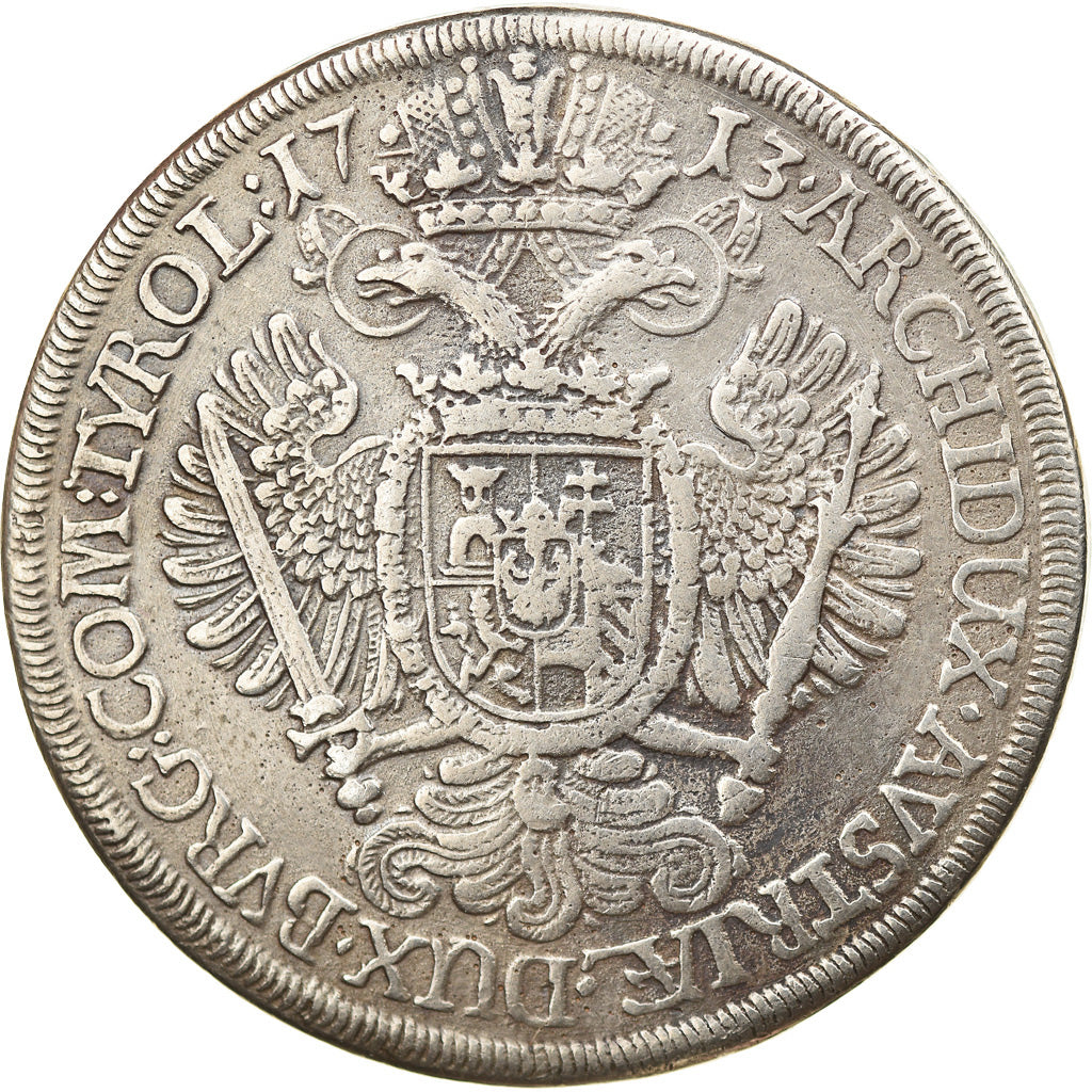 Coin, Austria, Karl (Charles) VI, Thaler, 1713, Hall, EF(40-45), Silver, KM:1552