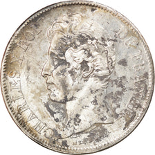 Coin, France, Charles X, 5 Francs, 1828, Rouen, EF(40-45), Silver, KM:728.2
