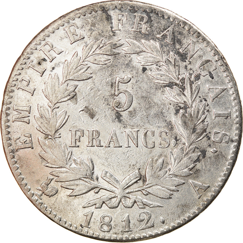 Coin, France, Napoléon I, 5 Francs, 1812, Paris, EF(40-45), Silver, KM:694.1