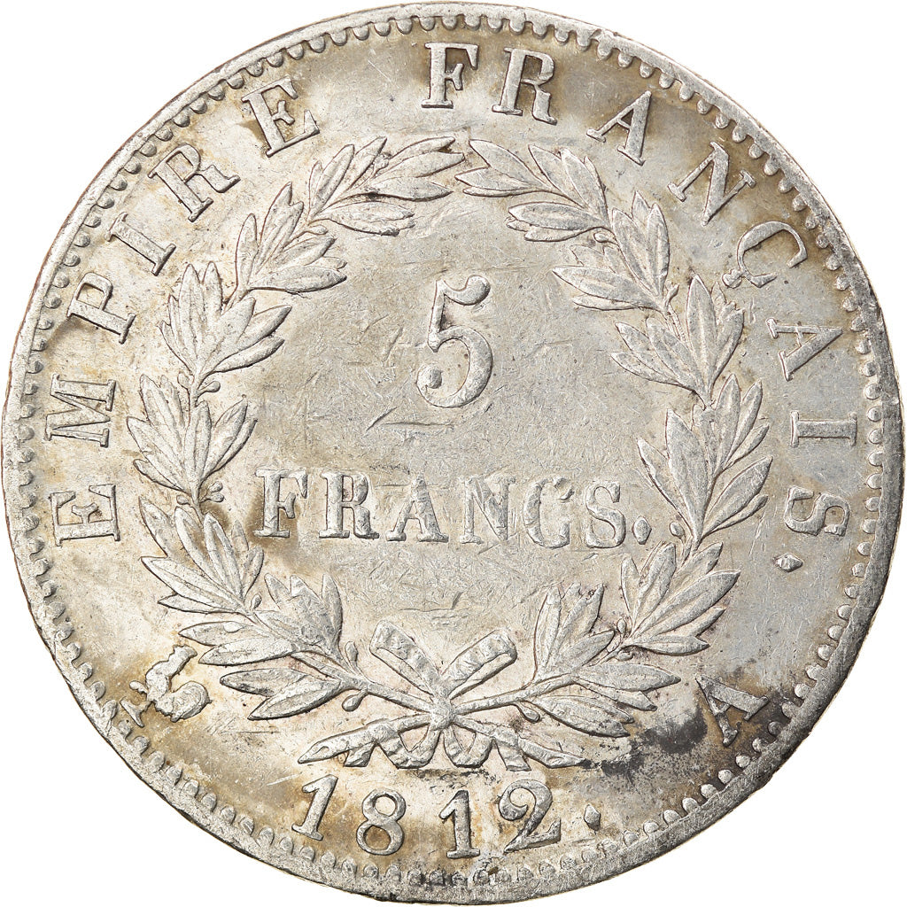 Coin, France, Napoléon I, 5 Francs, 1812, Paris, EF(40-45), Silver, KM:694.1