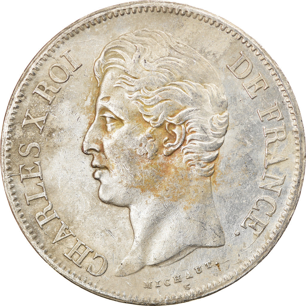 Monnaie, France, Charles X, 5 Francs, 1828, Lille, TTB, Argent, Gadoury:644