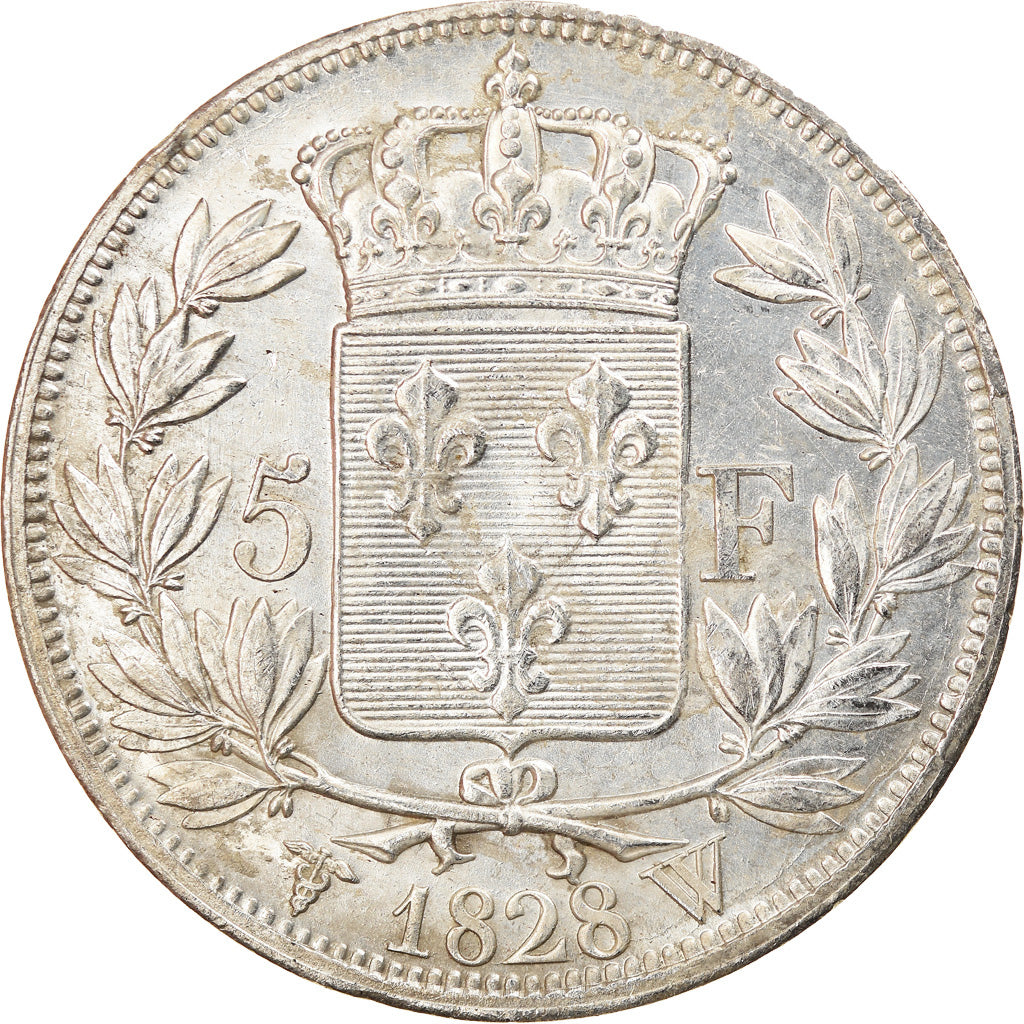 Monnaie, France, Charles X, 5 Francs, 1828, Lille, TTB, Argent, Gadoury:644
