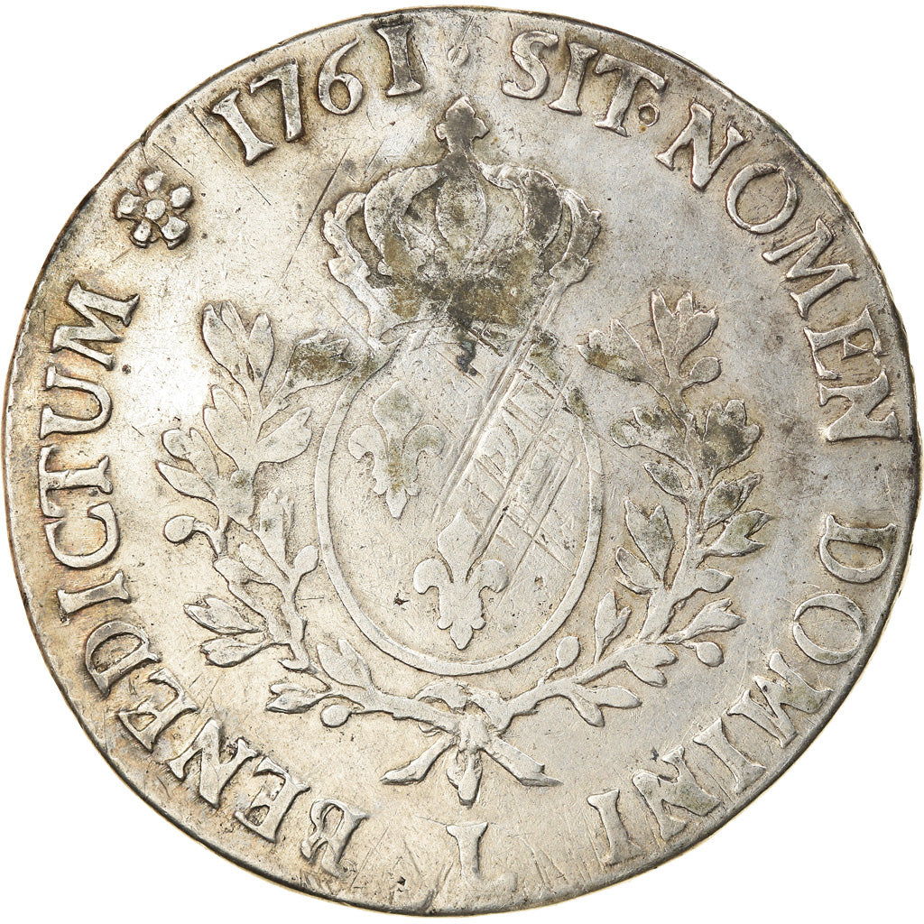 Münze, Frankreich, Louis XV, Ecu, 1761, Bayonne, S+, Silber, Gadoury:322