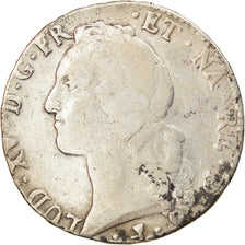 Moeda, França, Louis XV, Écu de Béarn au bandeau, Ecu, 1762, Pau, VF(30-35)