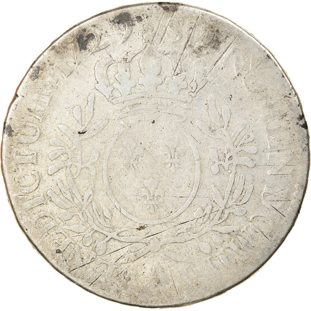 Moeda, França, Louis XV, Écu aux branches d'olivier, Ecu, 1729, Paris