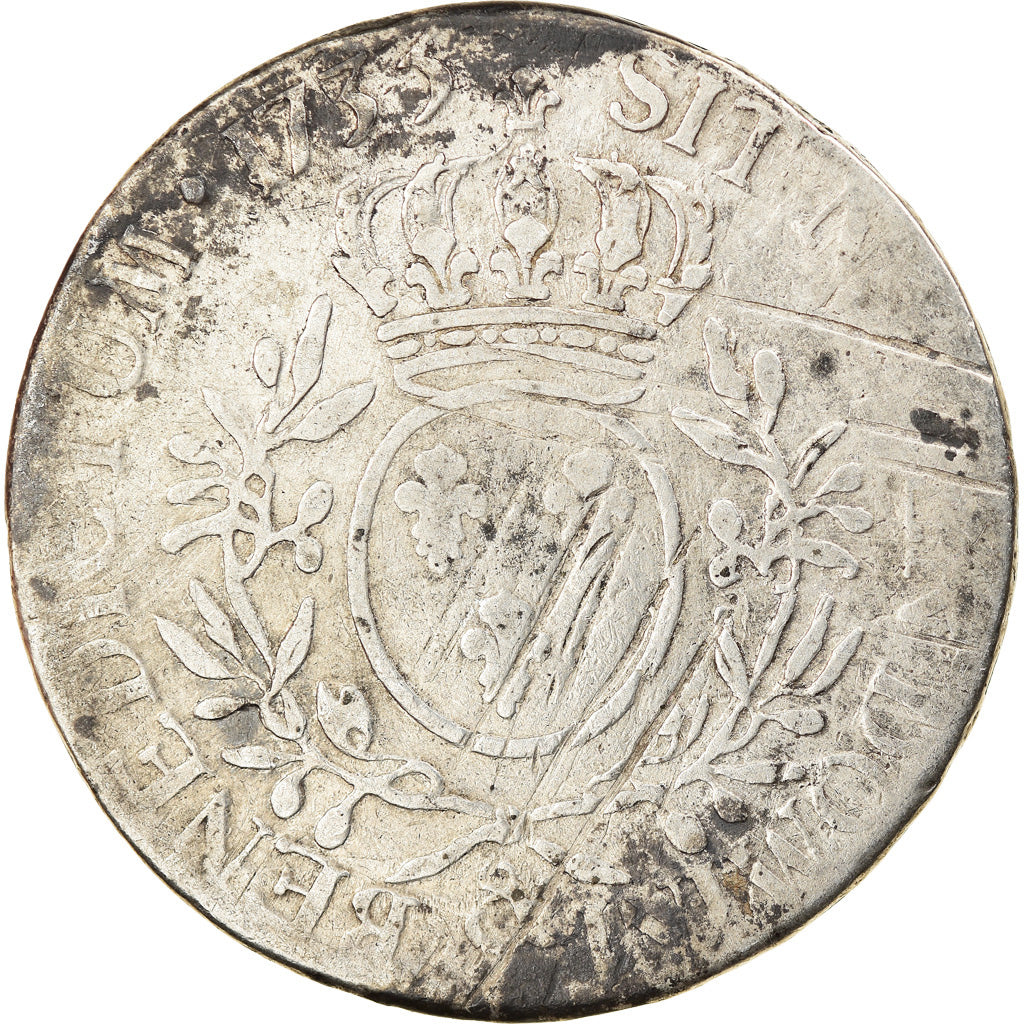 Münze, Frankreich, Louis XV, Écu aux branches d'olivier, Ecu, 1735, Aix, S