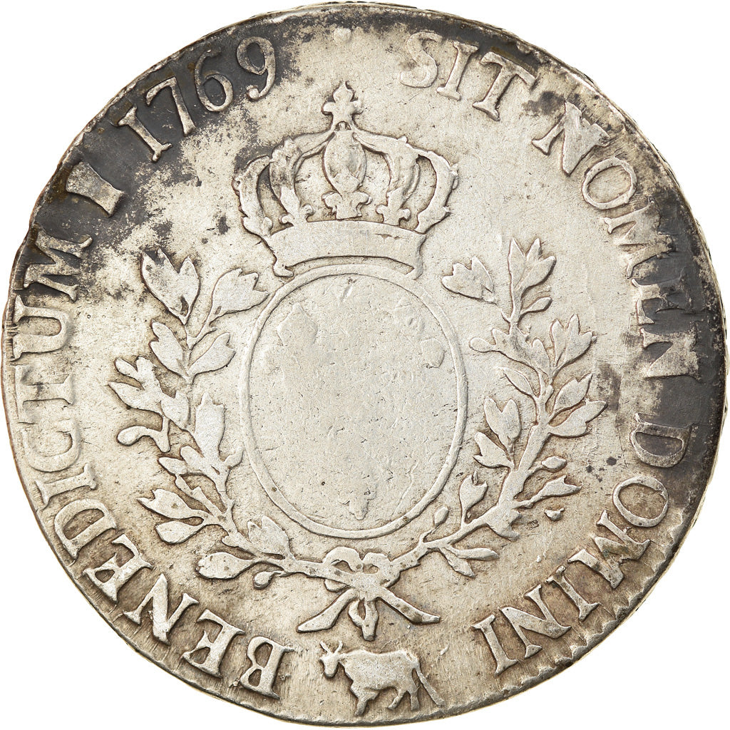 Coin, France, Louis XV, Écu de Béarn au bandeau, Ecu, 1769, Pau, VF(20-25)