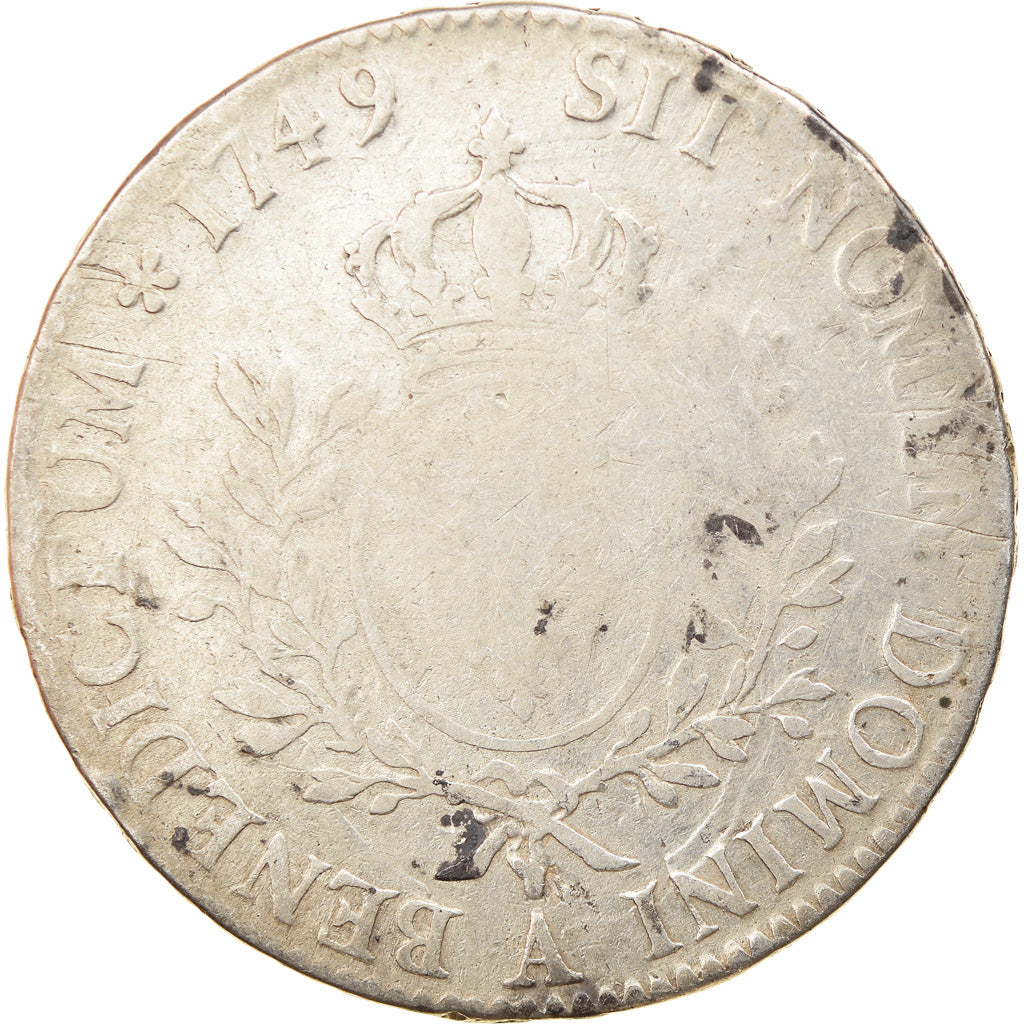 Münze, Frankreich, Louis XV, Écu au bandeau, Ecu, 1749, Paris, S, Silber