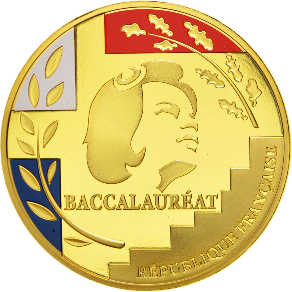 FRANCE, Arts & Culture, The Fifth Republic, Medal, MS(65-70), Gilt Bronze, 41,..