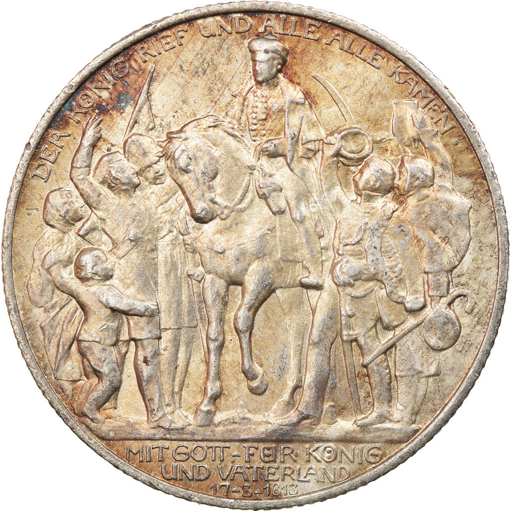 Coin, German States, PRUSSIA, Wilhelm II, 2 Mark, 1913, Berlin, MS(60-62)