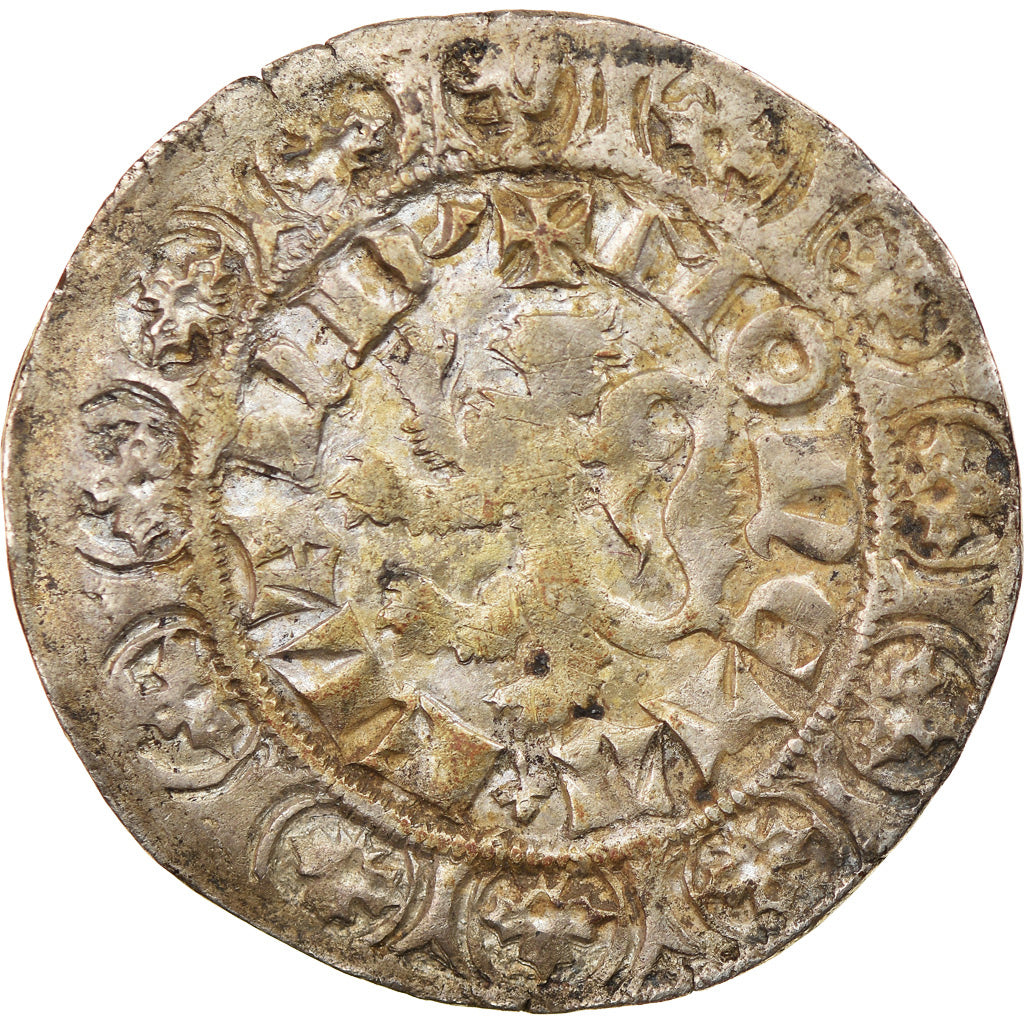 Moneda, Francia, Flanders, Louis II, Gros, MBC, Plata, Boudeau:2230