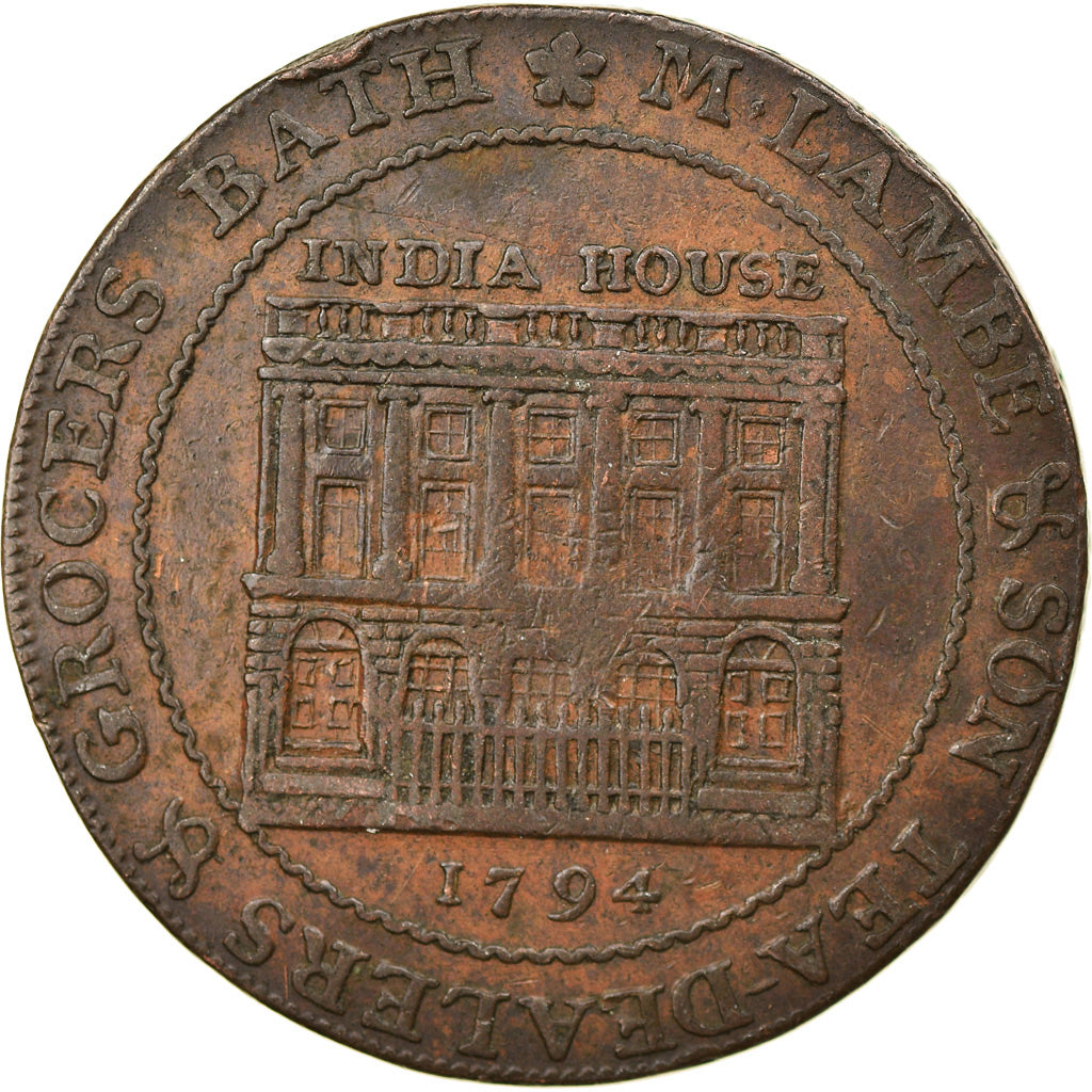 Coin, Great Britain, Somersetshire, India House, Halfpenny Token, 1794, Bath