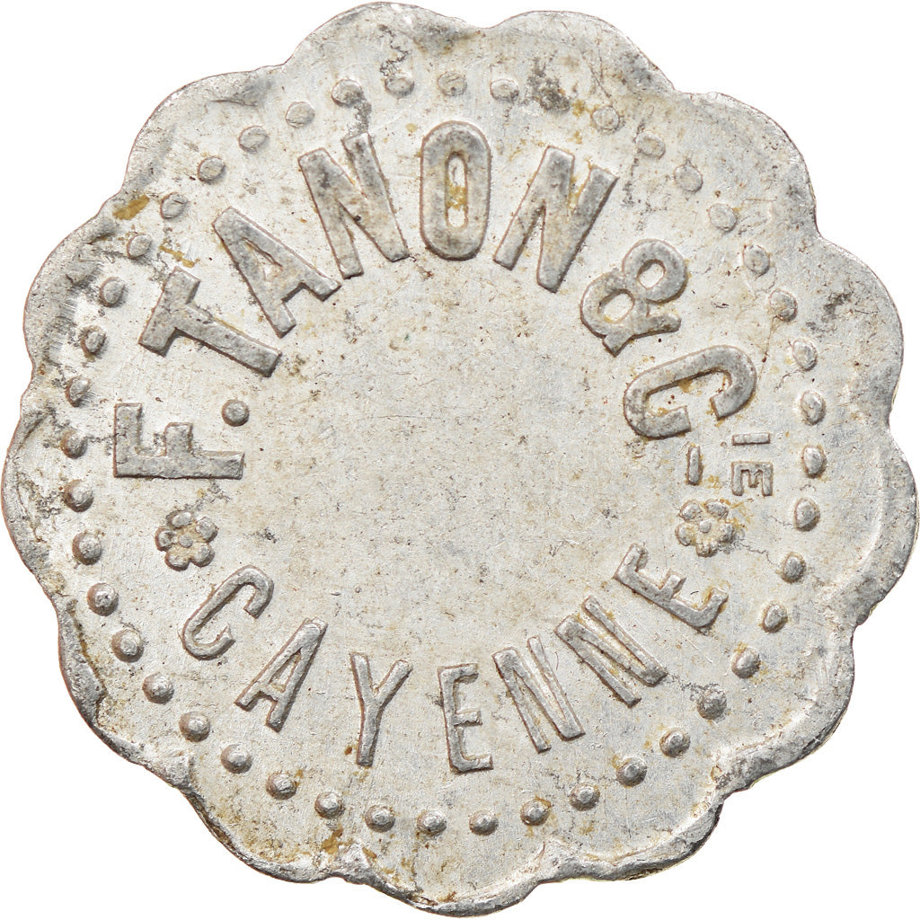 token, FRENCH GUIANA, Cayenne, F. Tanon et Cie, 20 Centimes, c. 1928, AU(50-53)