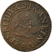 Moeda, França, Henri IV, Denier Tournois, 1609, Paris, AU(50-53), Cobre