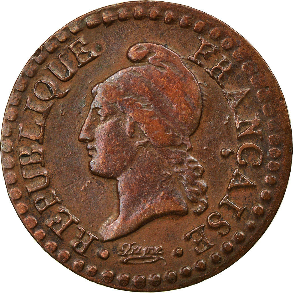 Münze, Frankreich, Dupré, Centime, AN 8, Paris, SS, Bronze, KM:646