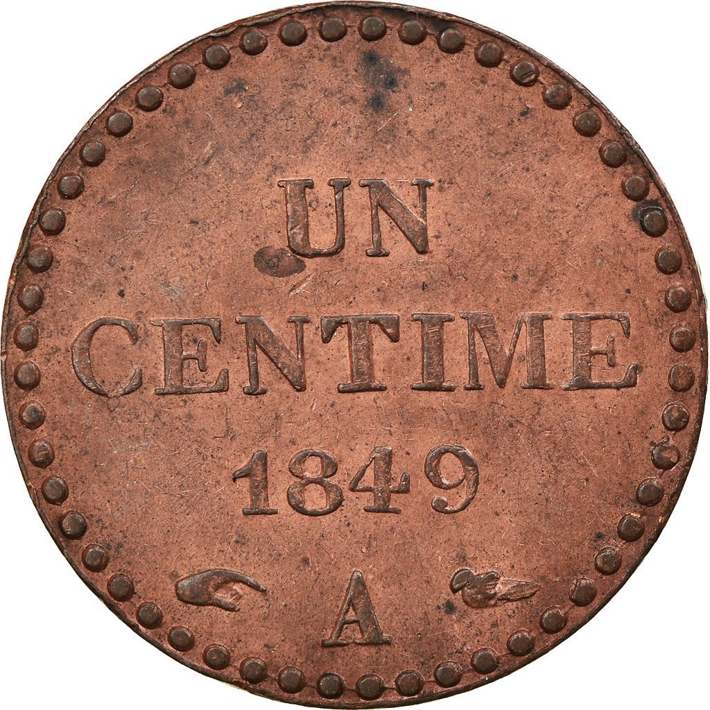 Moneta, Francia, Dupré, Centime, 1849, Paris, SPL-, Bronzo, KM:754, Gadoury:84