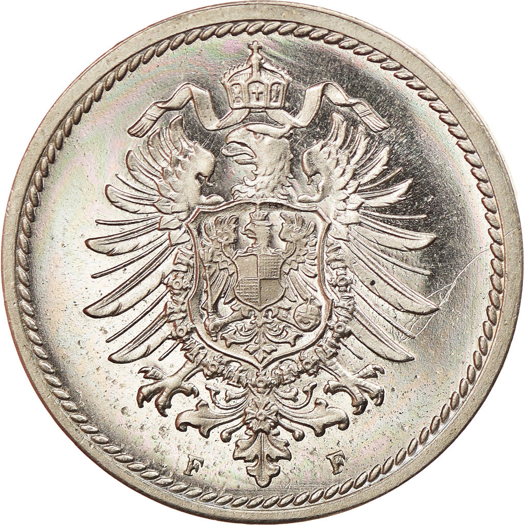 Coin, GERMANY - EMPIRE, Wilhelm I, 5 Pfennig, 1874, Stuttgart, MS(64)