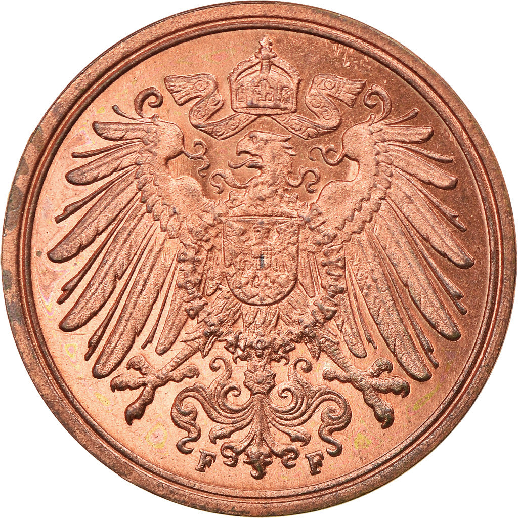 Coin, GERMANY - EMPIRE, Wilhelm II, Pfennig, 1906, Stuttgart, MS(64), Copper