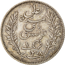 Coin, Tunisia, Ali Bey, Franc, 1891, Paris, EF(40-45), Silver, KM:224