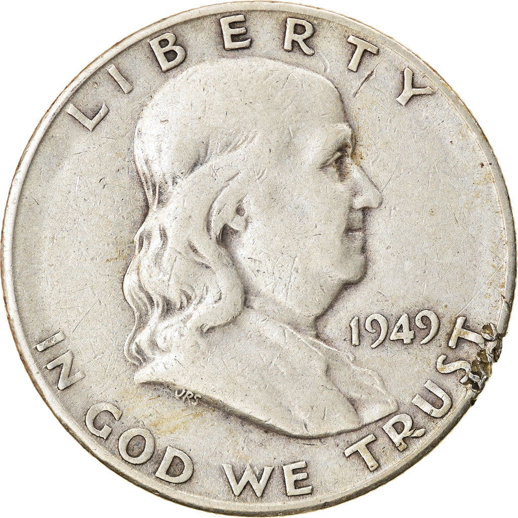 Coin, United States, Franklin Half Dollar, Half Dollar, 1949, U.S. Mint, San