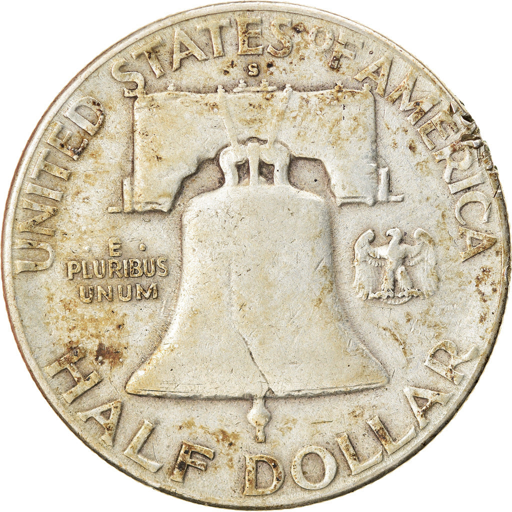 Coin, United States, Franklin Half Dollar, Half Dollar, 1949, U.S. Mint, San