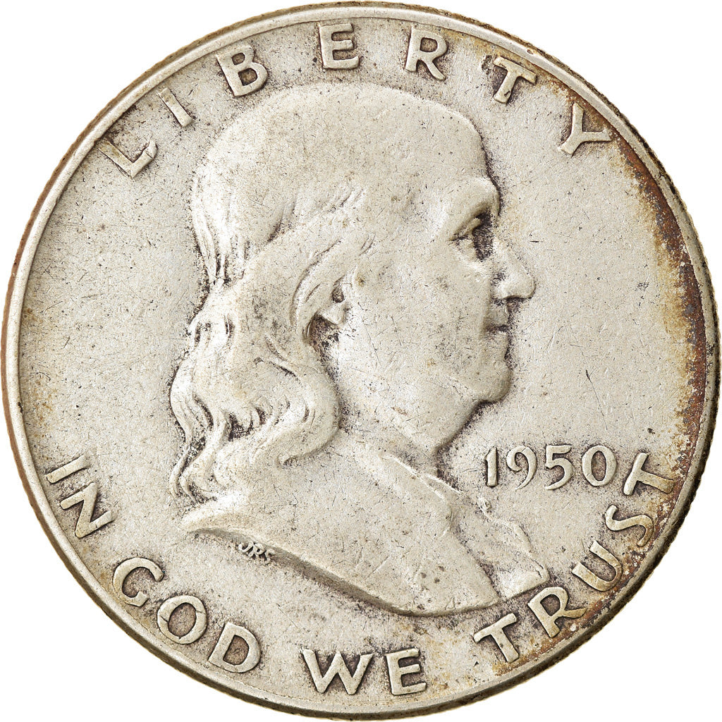 Coin, United States, Franklin Half Dollar, Half Dollar, 1950, U.S. Mint