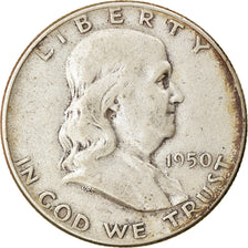 Coin, United States, Franklin Half Dollar, Half Dollar, 1950, U.S. Mint